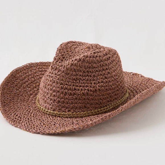 aerie Accessories - Aerie nwt unmet bohemian Brown Woven Hat one size